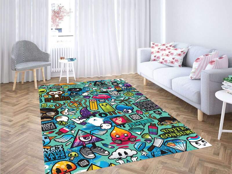 Thrasher Pattern Carpet Rectangle Rug