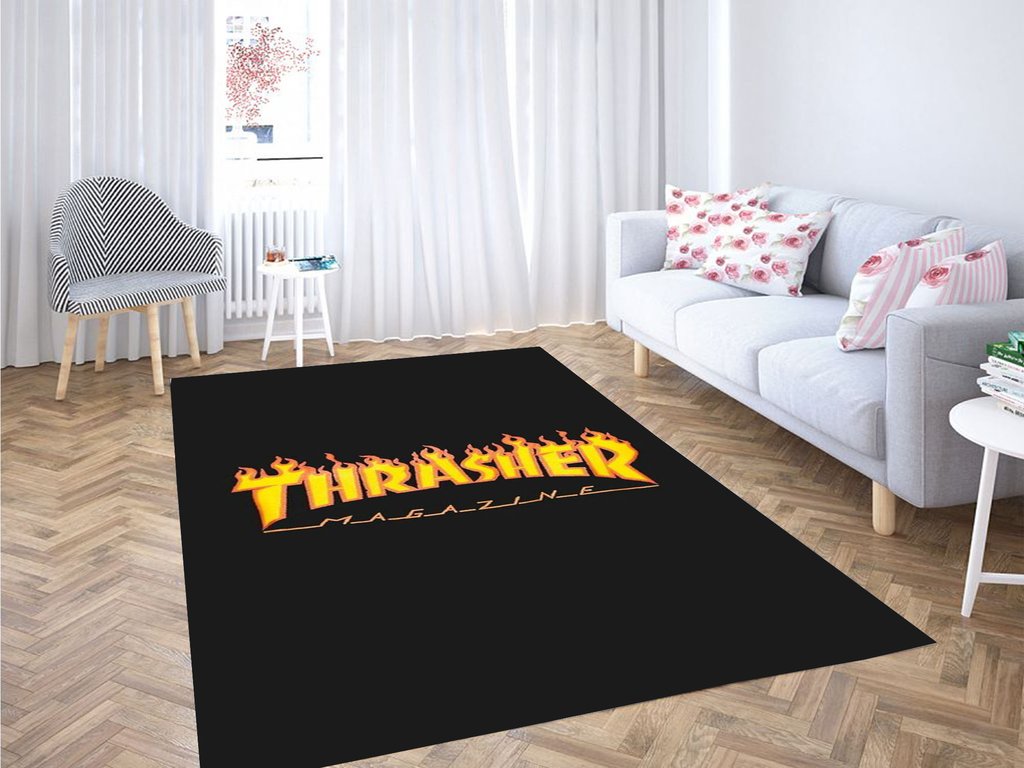 Thrasher Wallpapers Living Room Modern Carpet Rectangle Rug