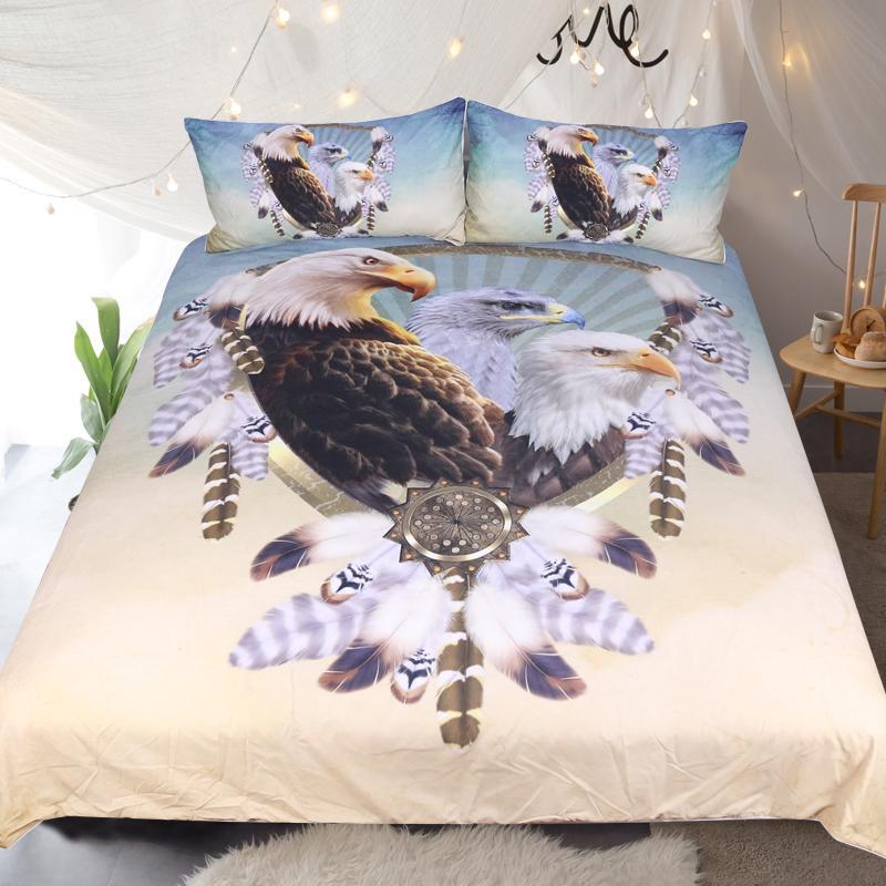Three Eagles 3D Customized Duvet Cover Bedding Set