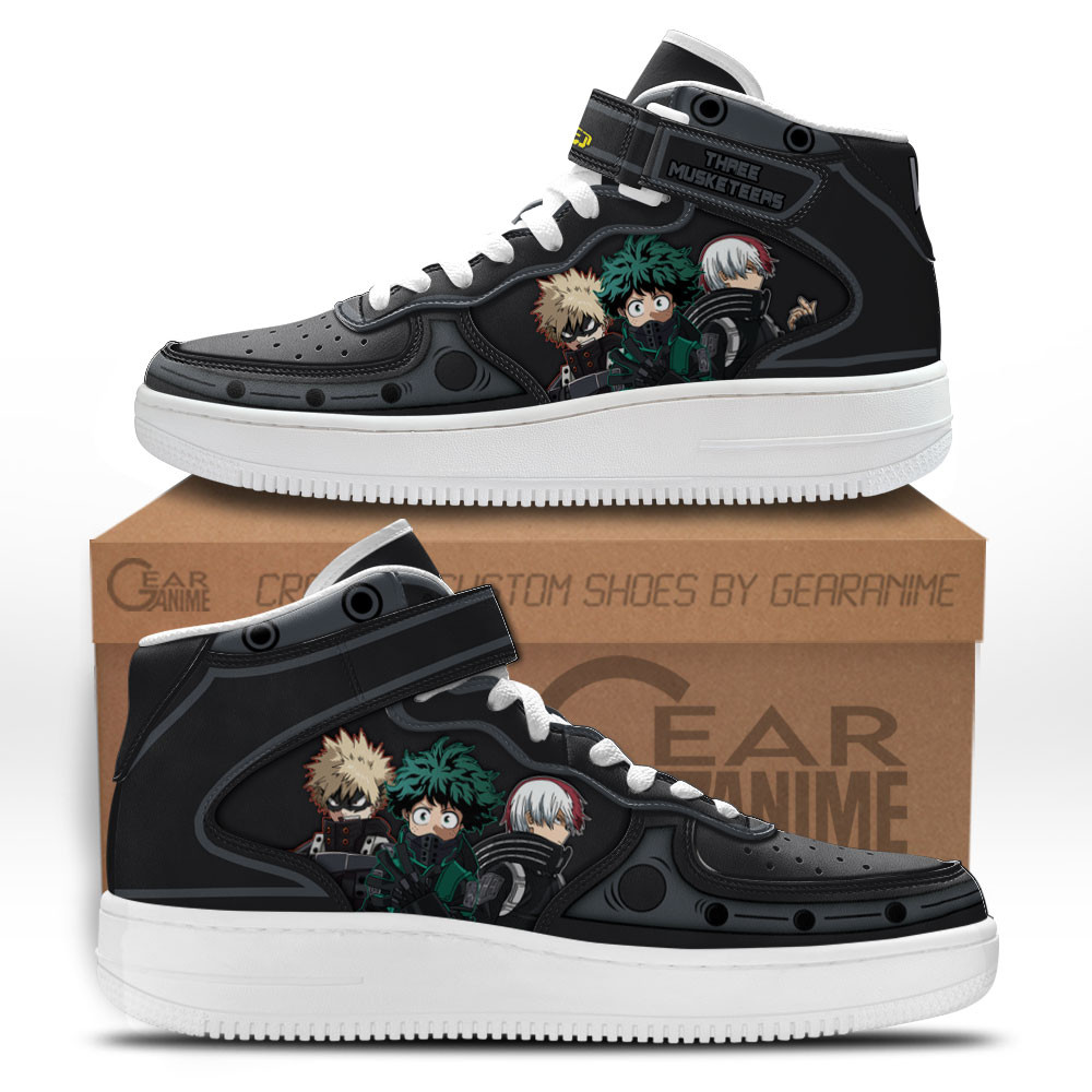 Three Musketeers Sneakers Air Mid Custom My Hero Academia Anime Shoes