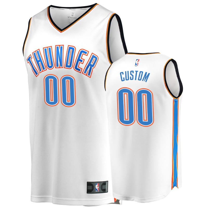 Thunder Men's Custom #00 Icon Fanatics Branded Jersey