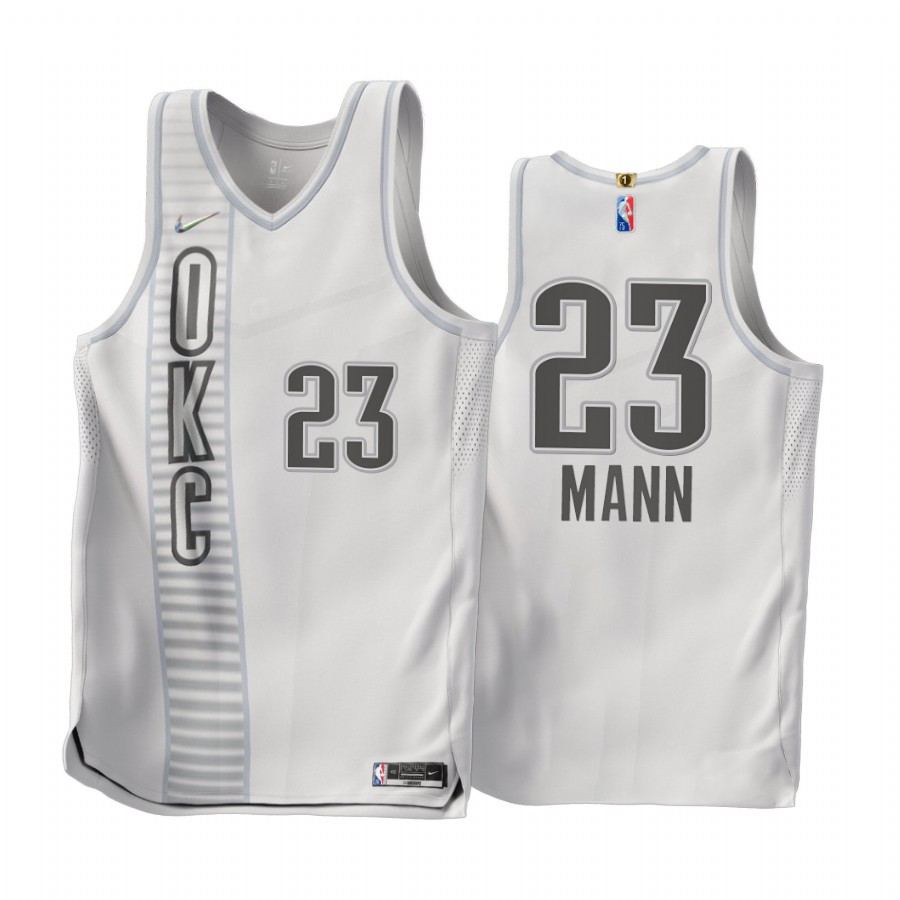 Thunder Tre Mann City Edition White 2021-22 Jersey 75th
