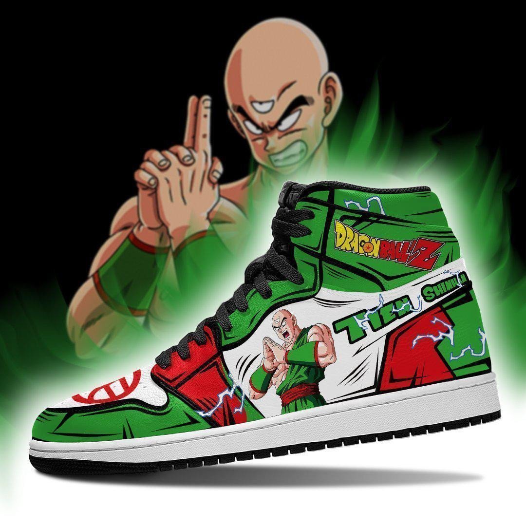 Tien Shinhan JD1s Sneakers Anime Dragon Ball Shoes, Air Jordan Hightop