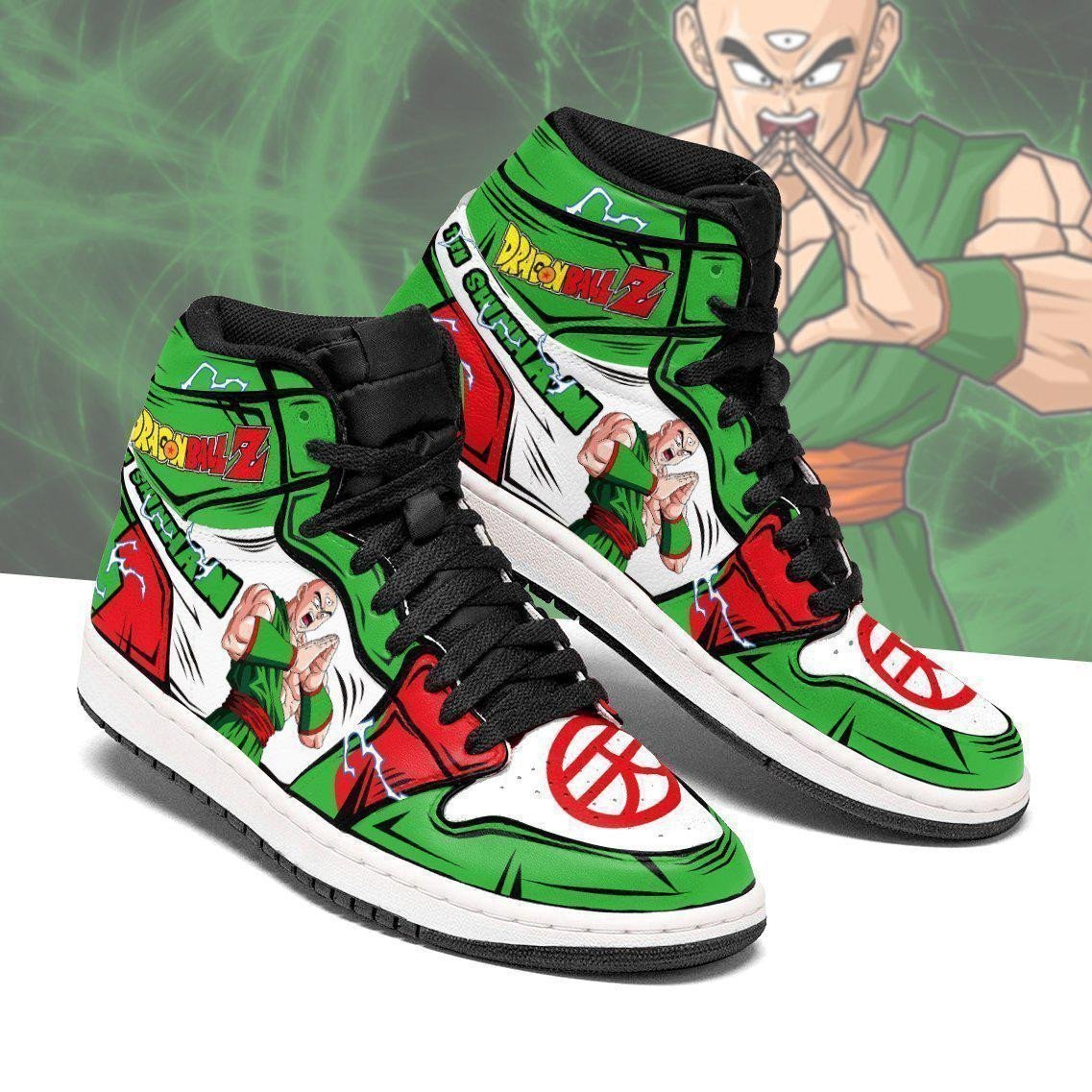 Tien Shinhan JD1s Sneakers Anime Dragon Ball Shoes, Air Jordan Hightop