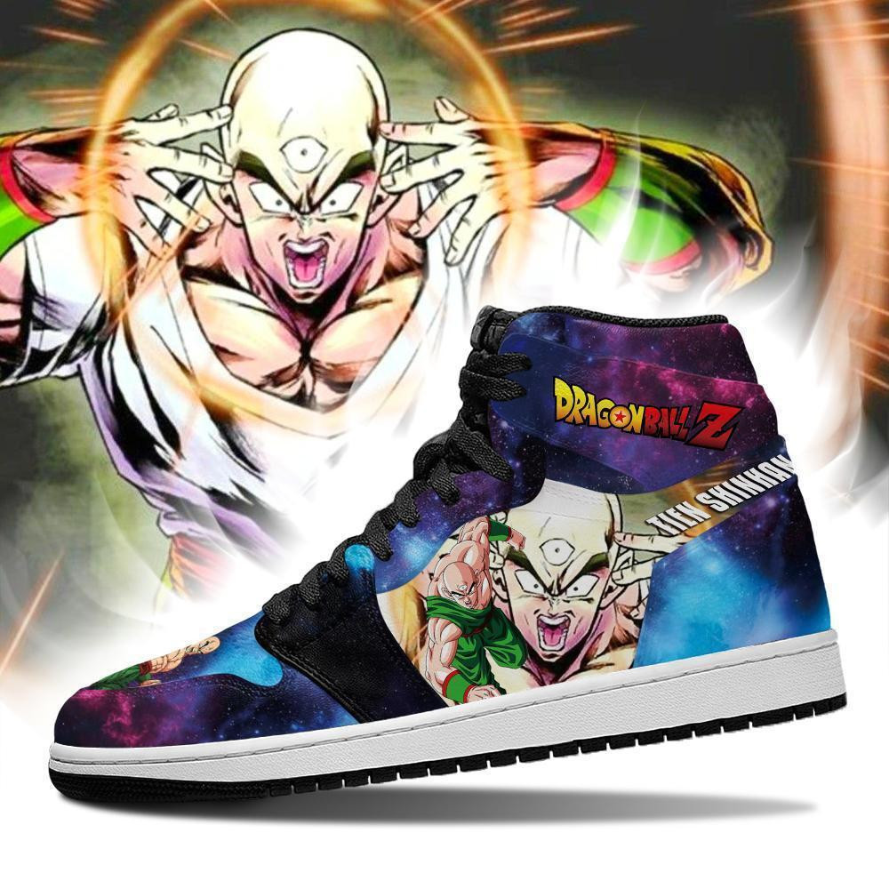Tien Shinhan JD1s Sneakers Galaxy Dragon Ball Anime Shoes, Air Jordan Hightop