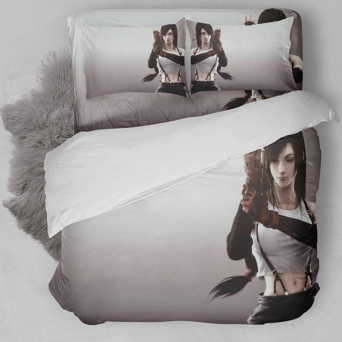 Tifa Final Fantasy Duvet Cover Bedding Set