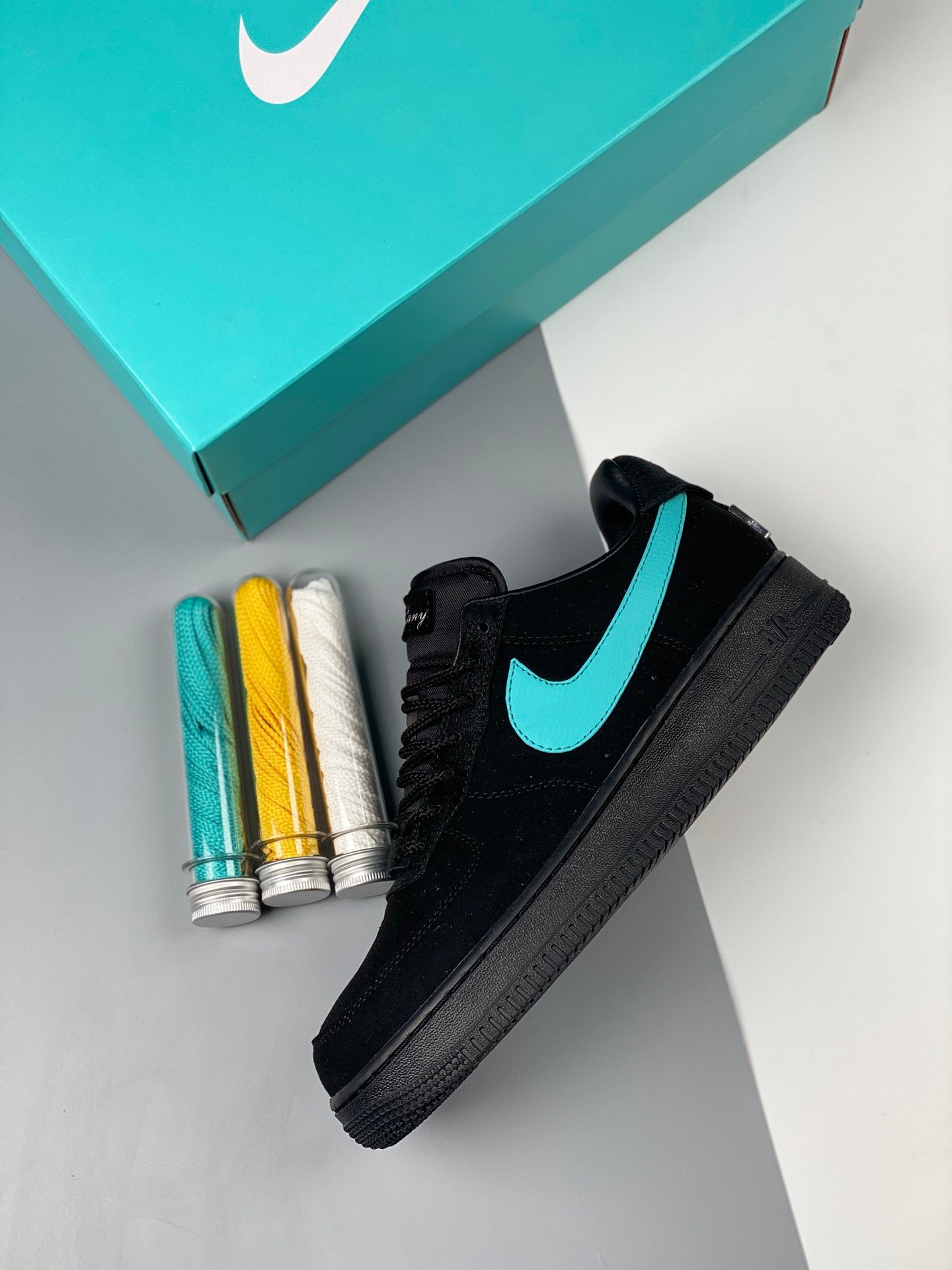 Tiff & Co. x Nike Air Force 1 Low ‘1837’ Black Blue For Sale