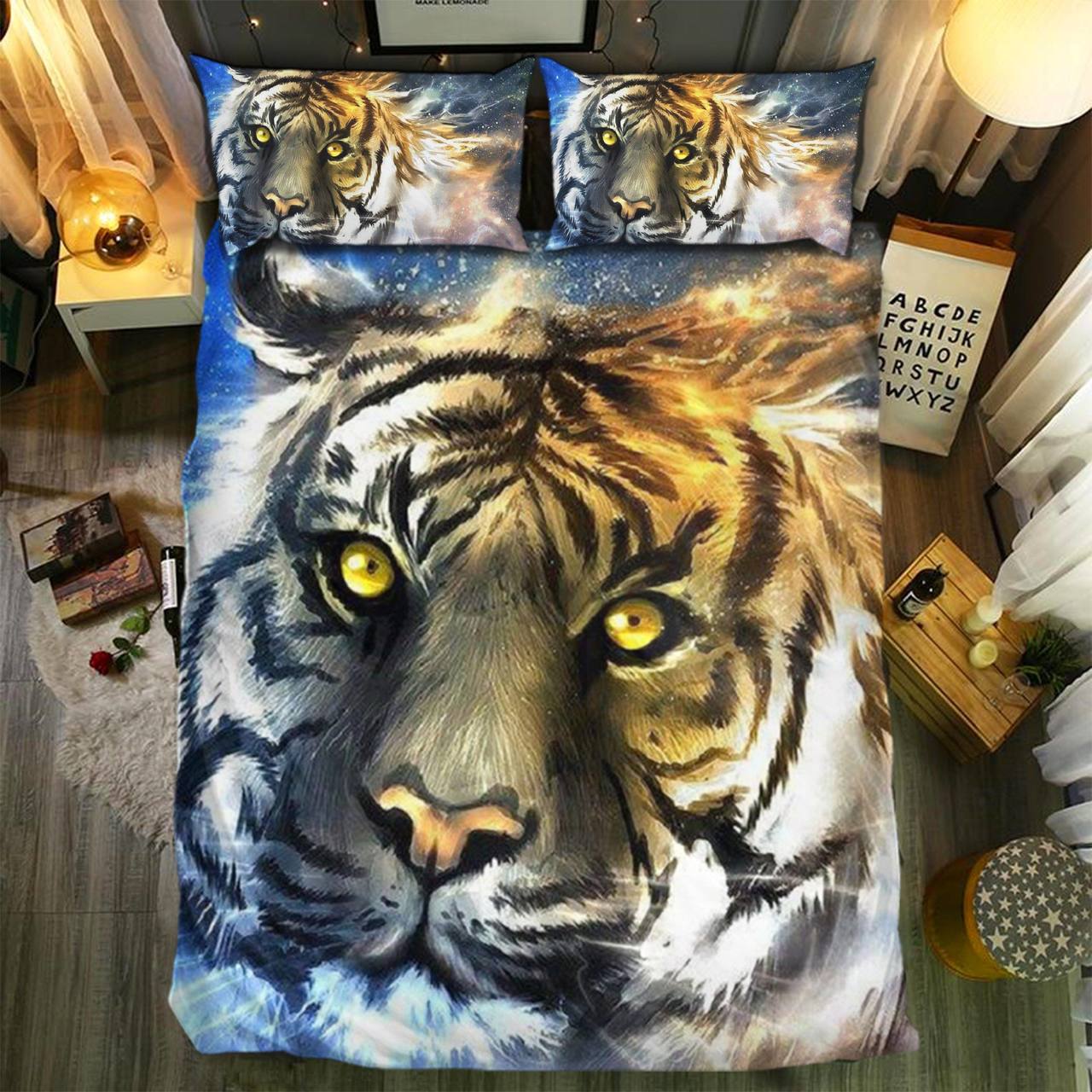 Tiger 063D Customized Duvet Cover Bedding Set