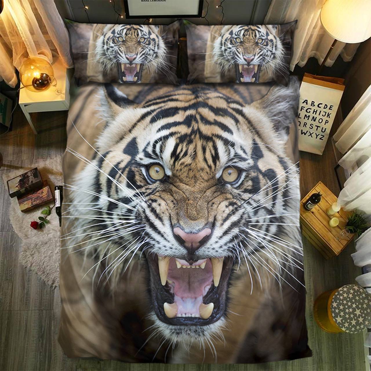 Tiger 3D Customized Duvet Cover Bedding Set