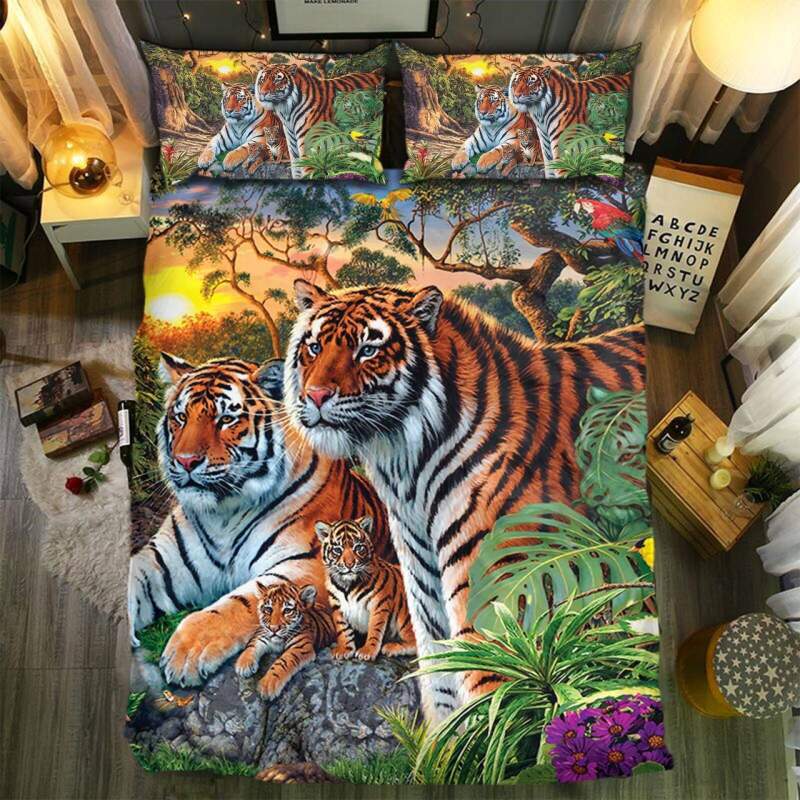 Tiger 3D Customized Duvet Cover Bedding Set
