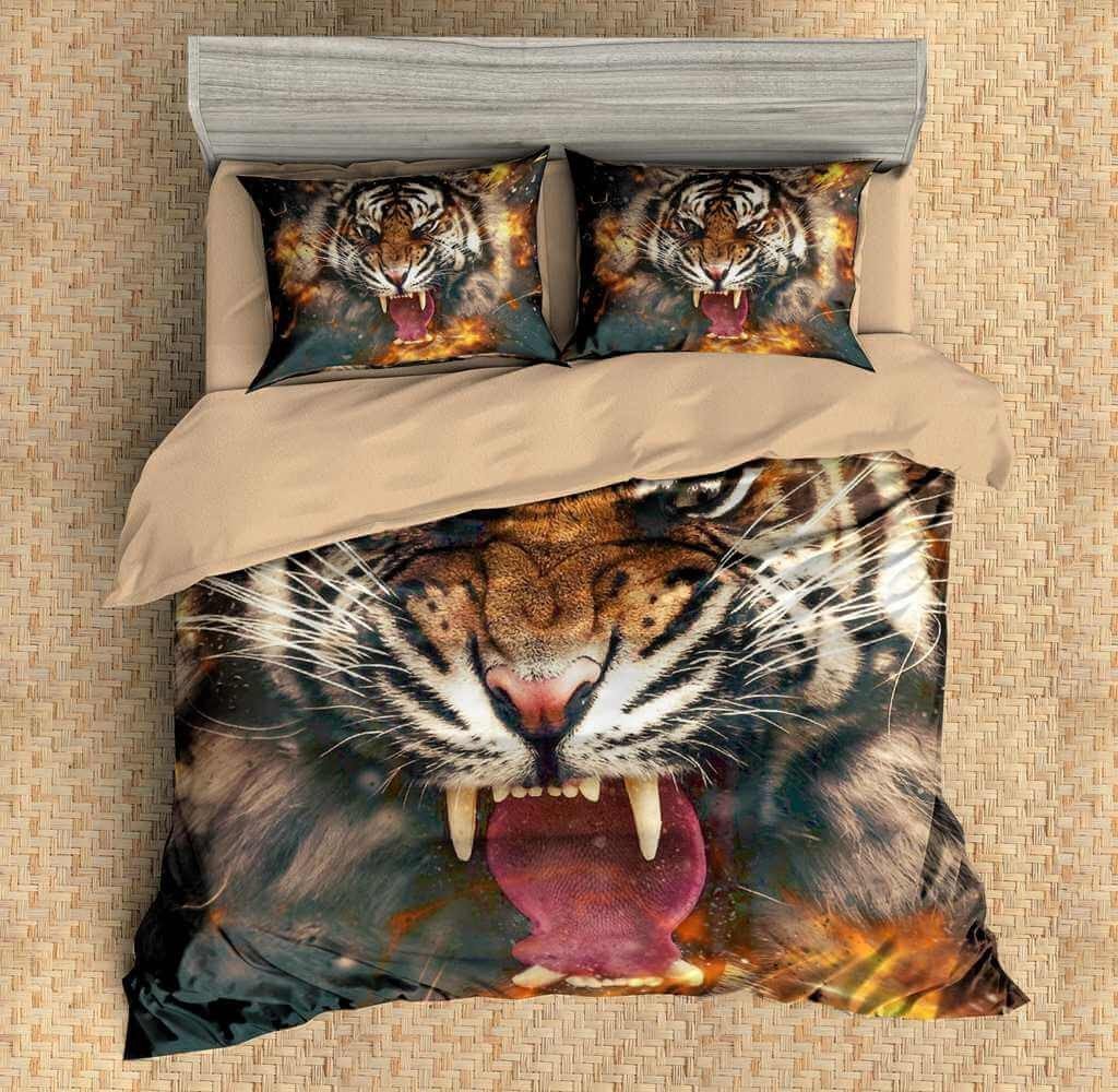 Tiger 3D Customized Duvet Cover Bedding Set