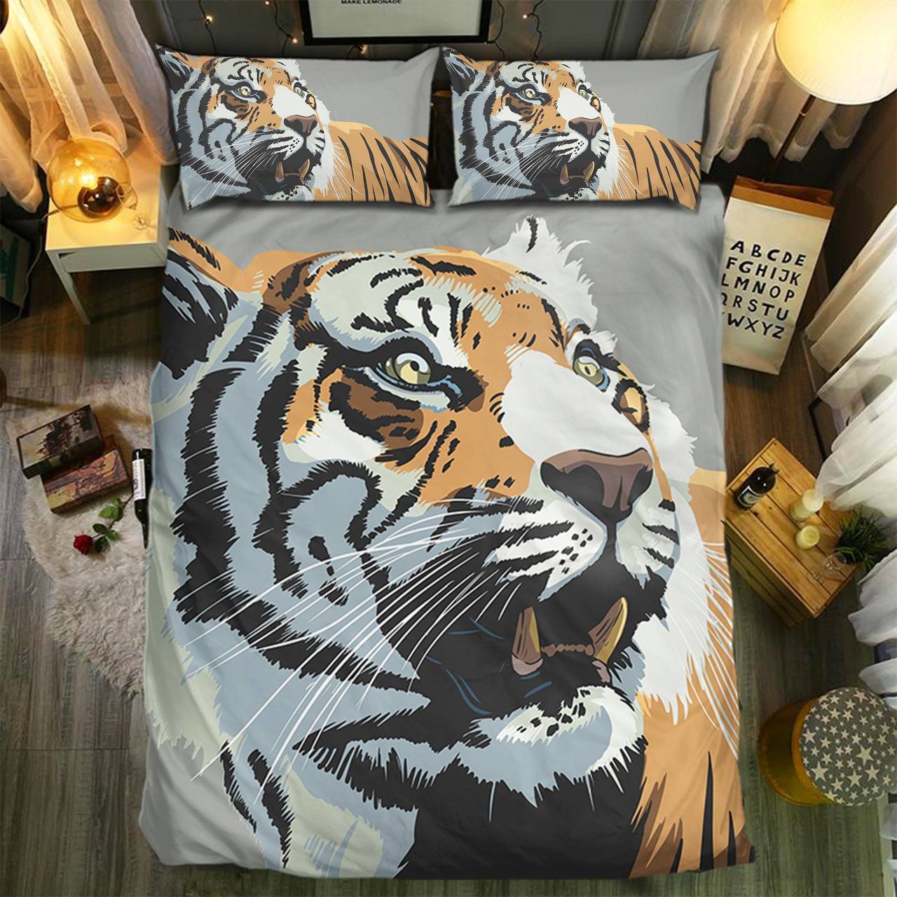 Tiger 3D Customized Duvet Cover Bedding Set