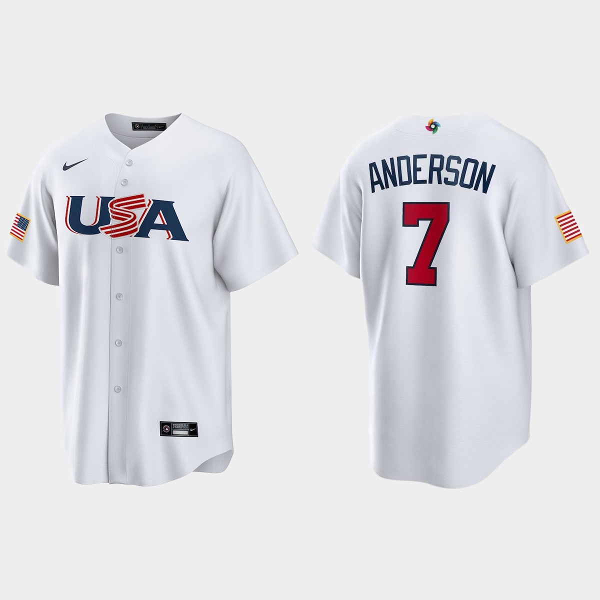 Tim Anderson Chicago White Sox 2023 World Classic USA Jersey - White