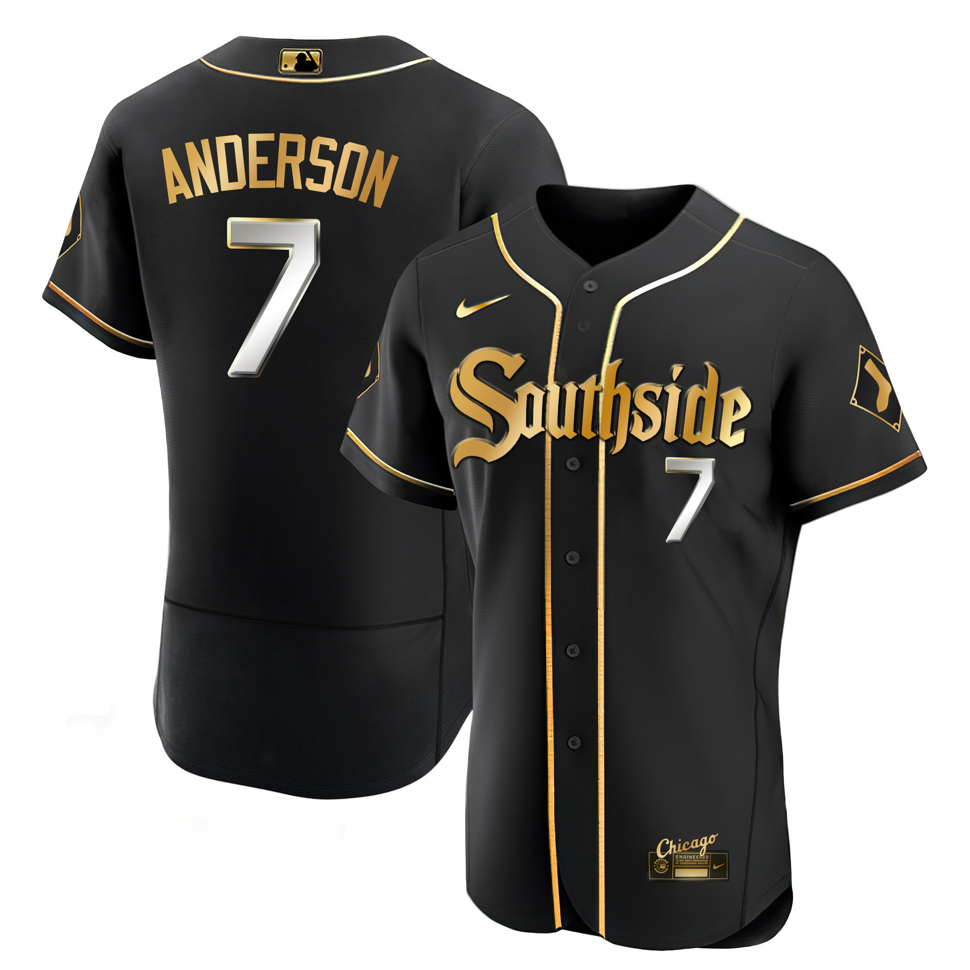 Tim Anderson Men's Chicago White Sox Black Limited & Gold Flex Black Limited Jersey - All Stitched