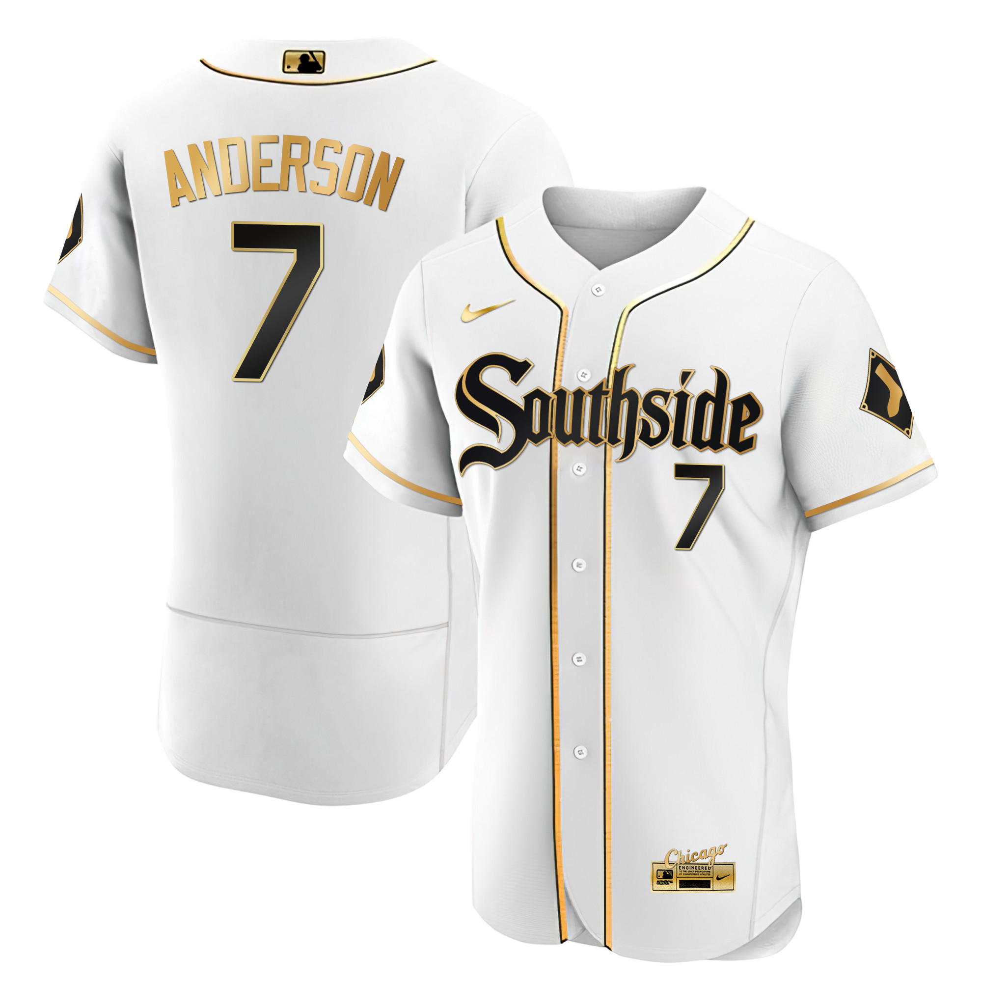 Tim Anderson Men's Chicago White Sox Black Limited & Gold Flex White Gold Jersey - All Stitched