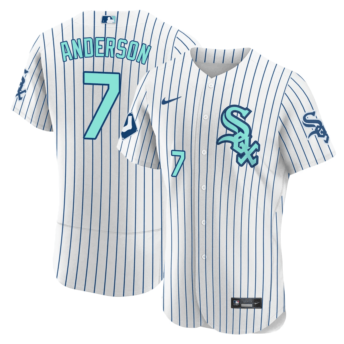Tim Anderson Men's Chicago White Sox White Collection Flex Base Jersey - All Stitched