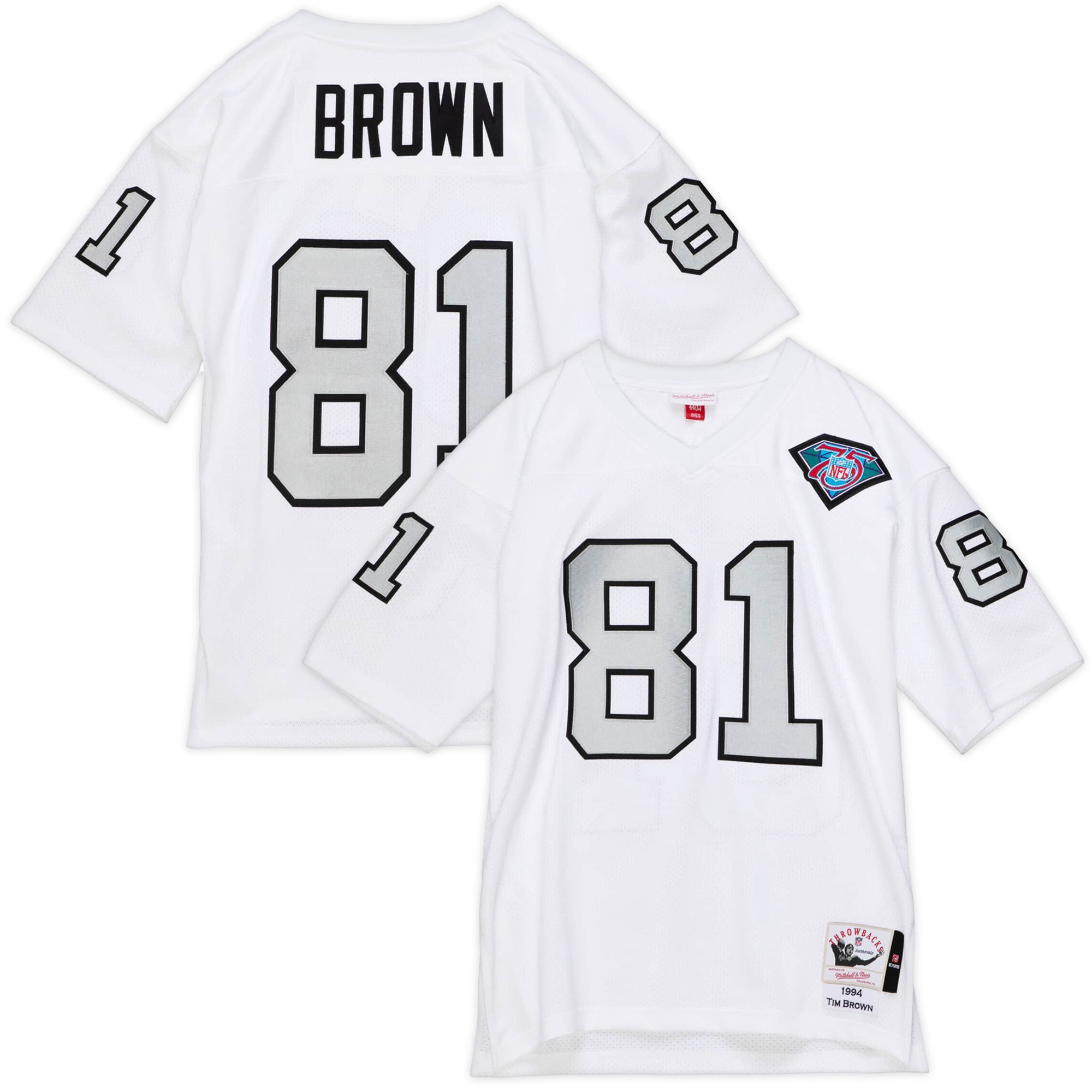 Tim Brown Las Vegas Raiders Throwback 1994 White Jersey - All Stitched 