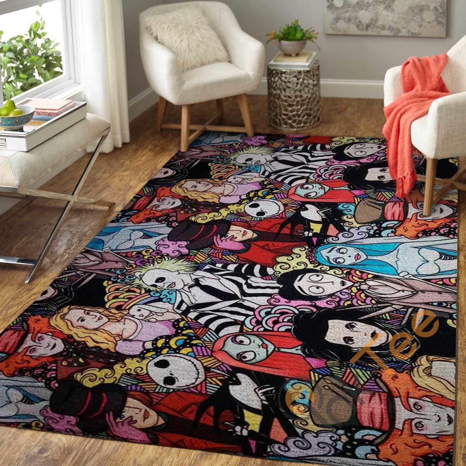 Tim Burton Characters Area Rectangle Rug
