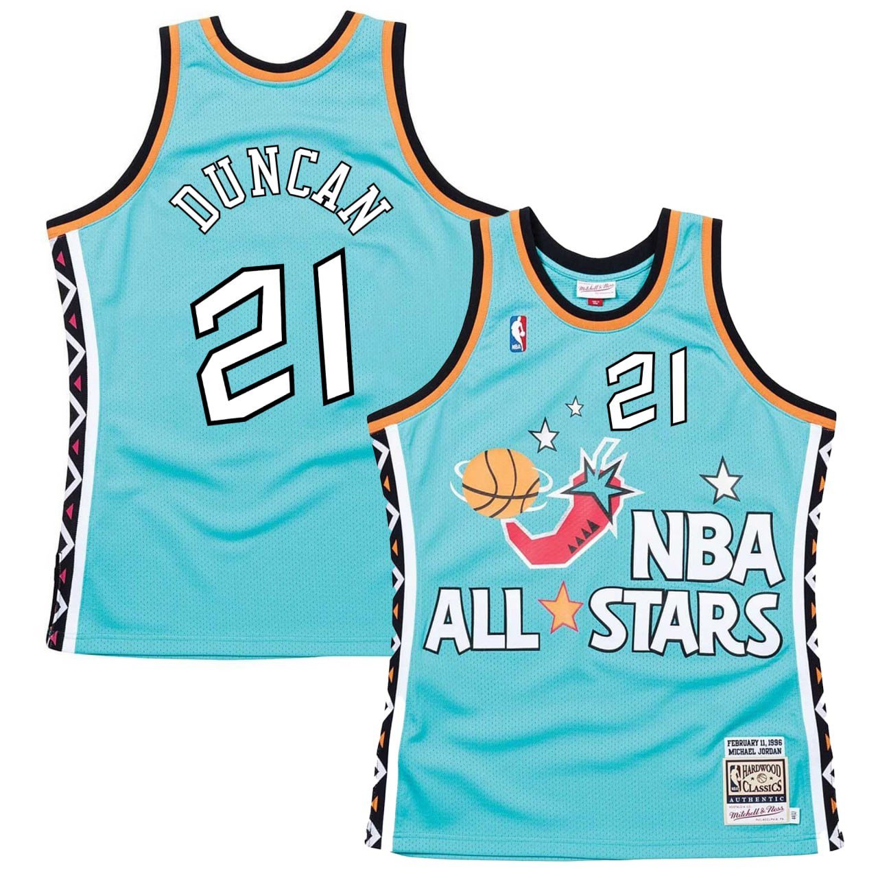 Tim Duncan Chicago Bulls All Star East 1996 Jersey - All Stitched