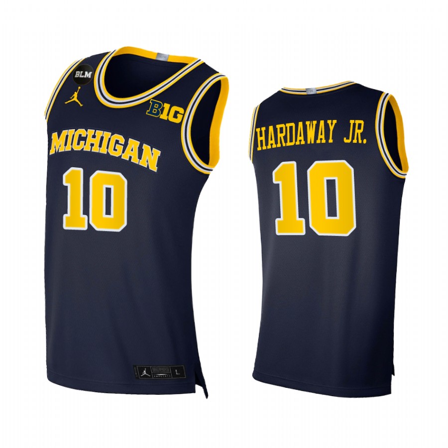 Tim Hardaway Jr. Michigan Wolverines Navy Jersey 2021 BLM Social Justice Home