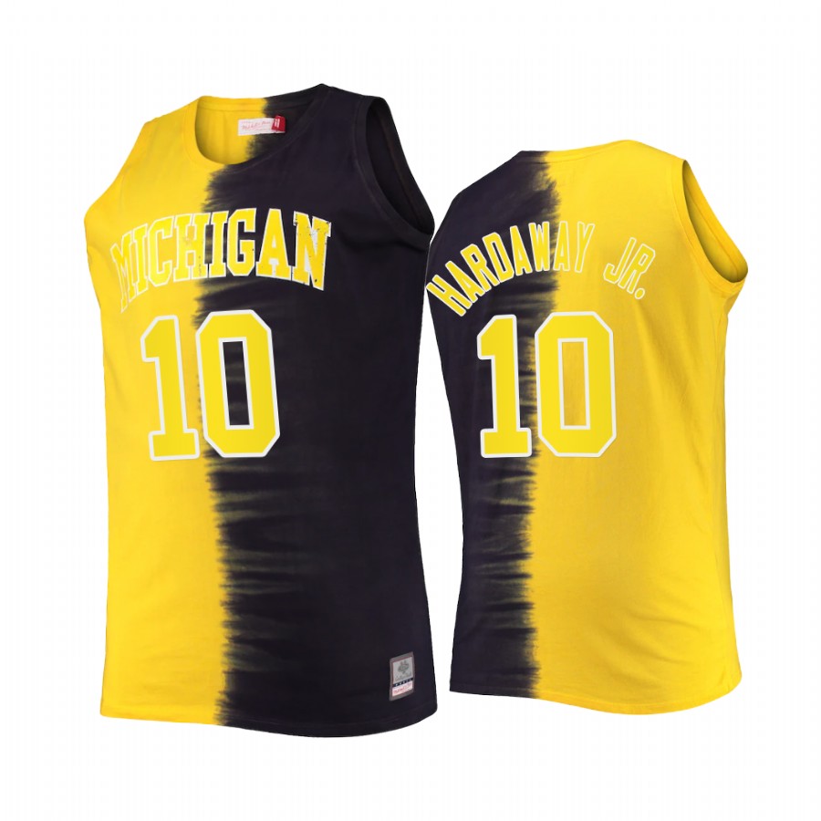 Tim Hardaway Jr. Michigan Wolverines Navy Maize Jersey Classic Tie-Dye Color Crash