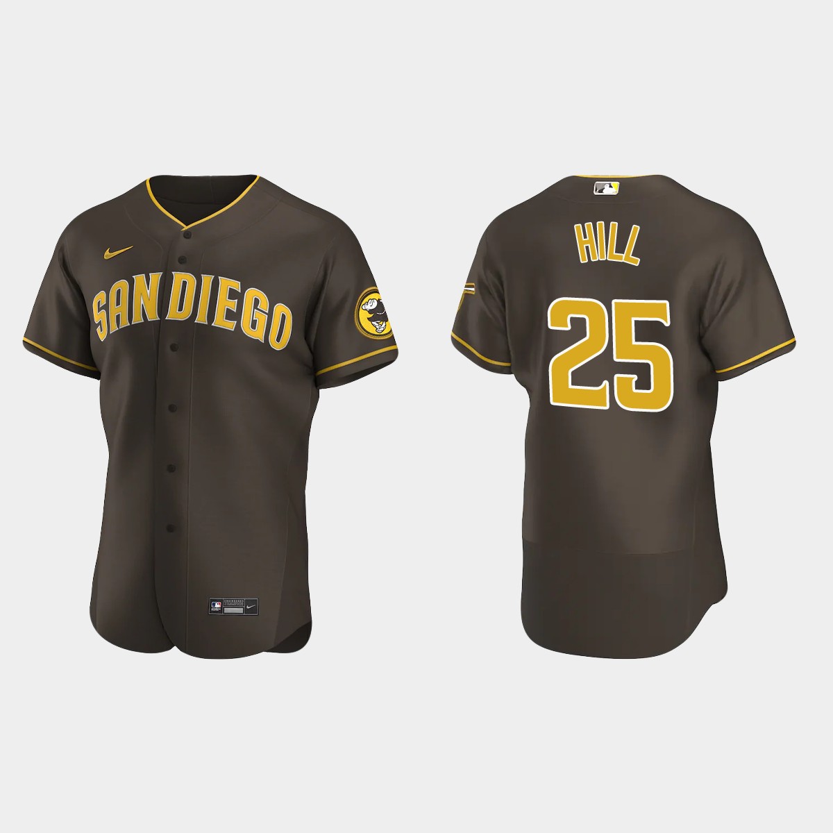 Tim Hill San Diego Padres Road Jersey - Brown