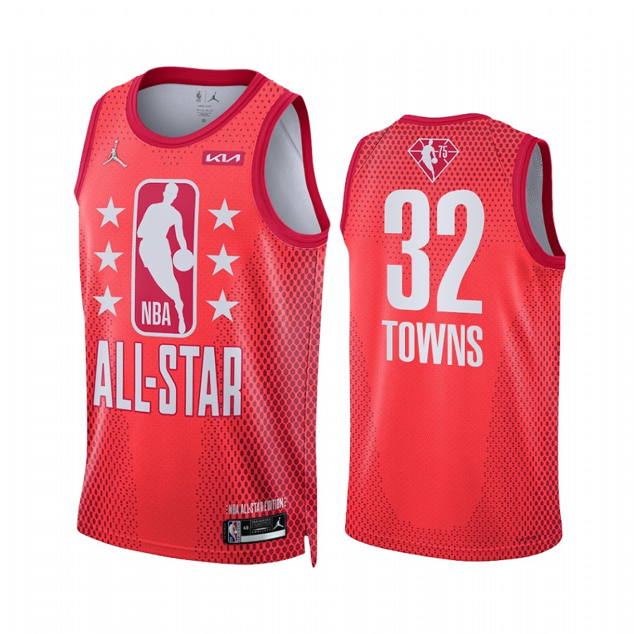 Timberwolves Karl-Anthony Towns 2022 NBA All-Star Jersey Maroon Reserves Uniform