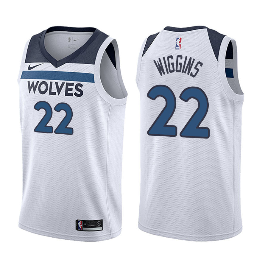 Timberwolves Male Andrew Wiggins #22 Association White Jersey