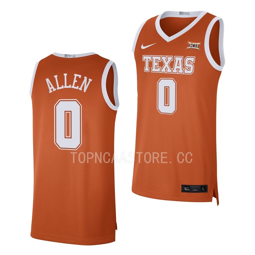 Timmy Allen #0 Texas Longhorns Limited Jersey 2022-23 Orange