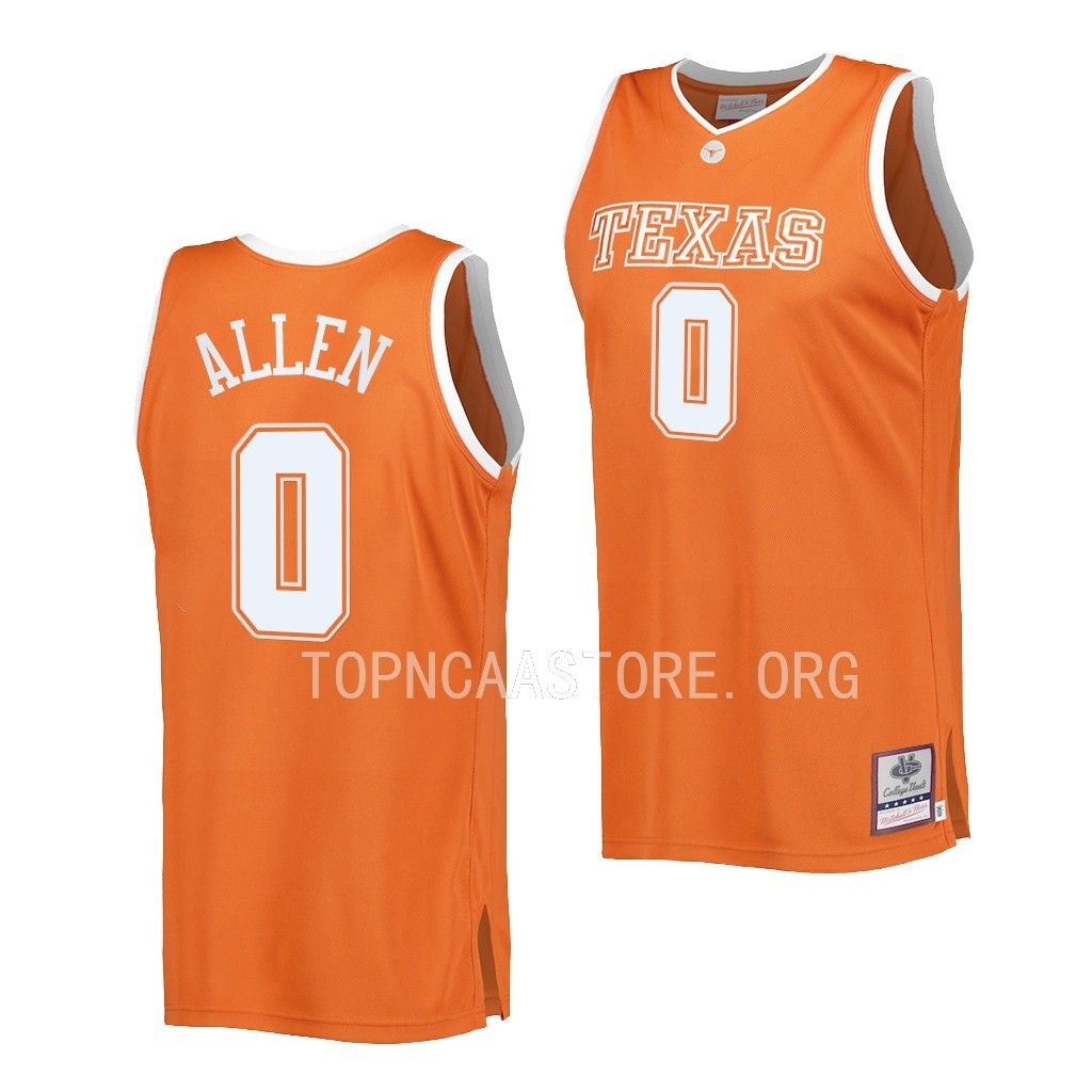 Timmy Allen Texas Longhorns #0 Orange Throwback Jersey