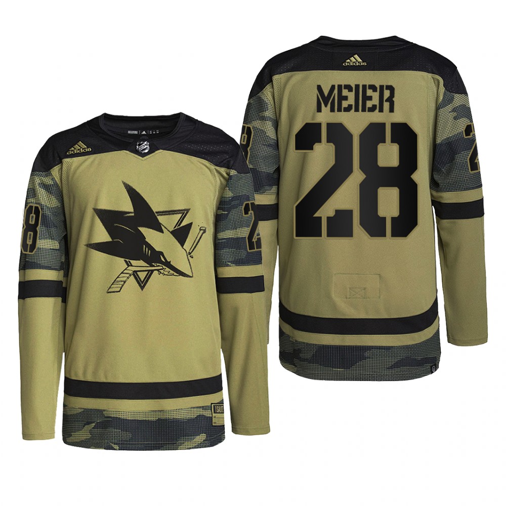 Timo Meier San Jose Sharks Military Appreciation Jersey Camo #28 Practice