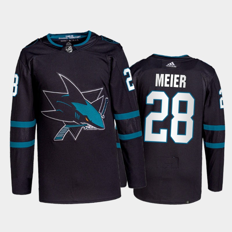 Timo Meier San Jose Sharks Pro Jersey 2021-22 Black #28 Alternate Uniform