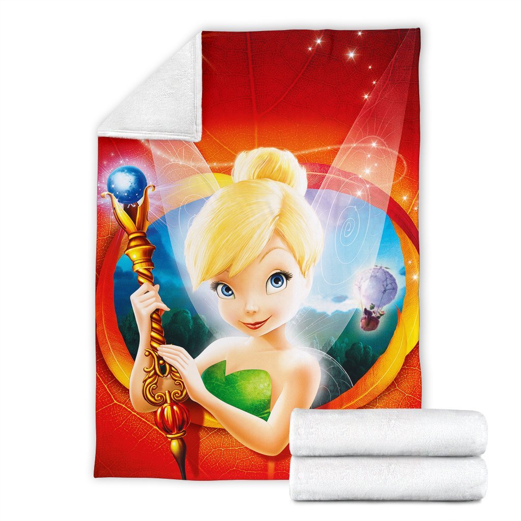 Tinkerbell Sherpa Blanket Cozy Blanket Fleece Blanket