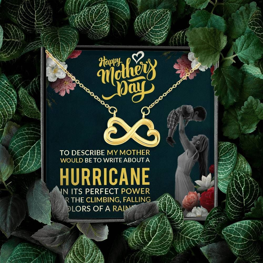 To Describe My Mom Infinity Heart Necklace Gift For Mom