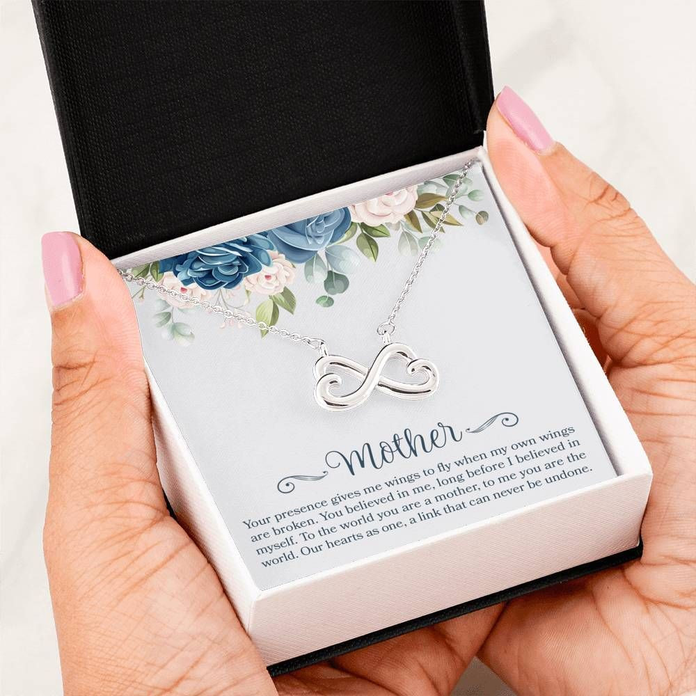 To Me You’re The World Infinity Heart Necklace For Mother