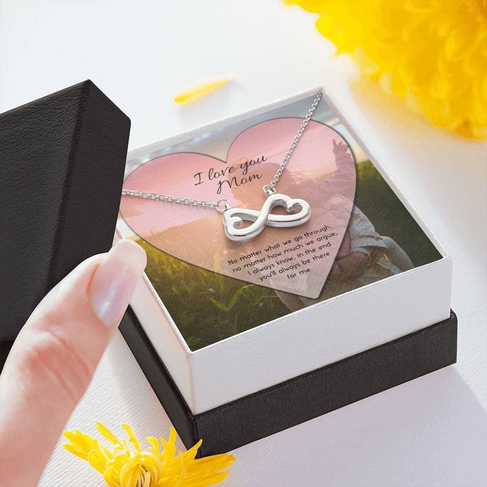 To Mom No Matter What Infinite Hearts Necklace