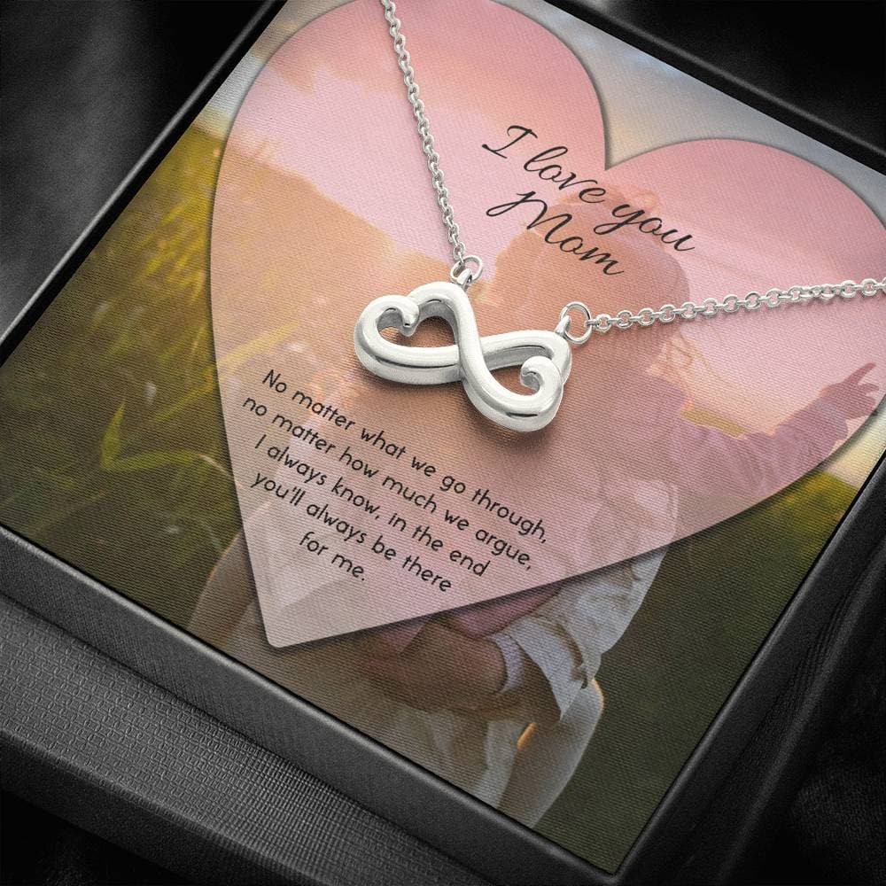 To Mom No Matter What Infinite Hearts Necklace
