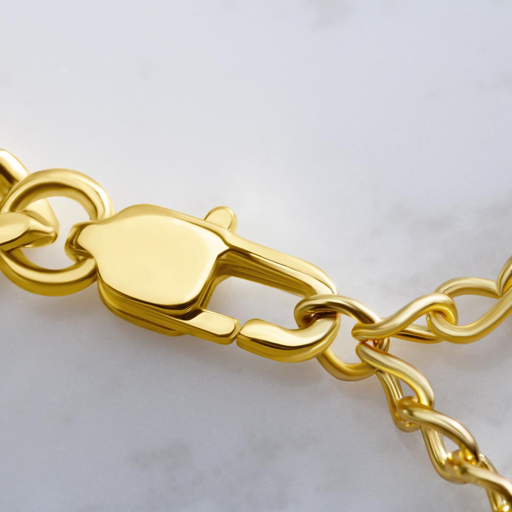 To My Amazing Dad Necklace – Thanks You For Putting Up With Mom, Father’s Day Gift, Birthday Gift, Necklace for Dad, Cuban Link Chain Necklace