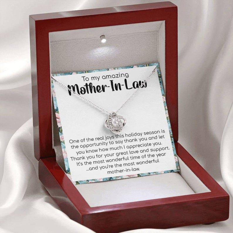 To My Amazing Mother in Law Gift Love Knot Necklace Present, Necklace Jewelry, Xmas Gift, Gift for Mother in Law, Mother’s Day Gift