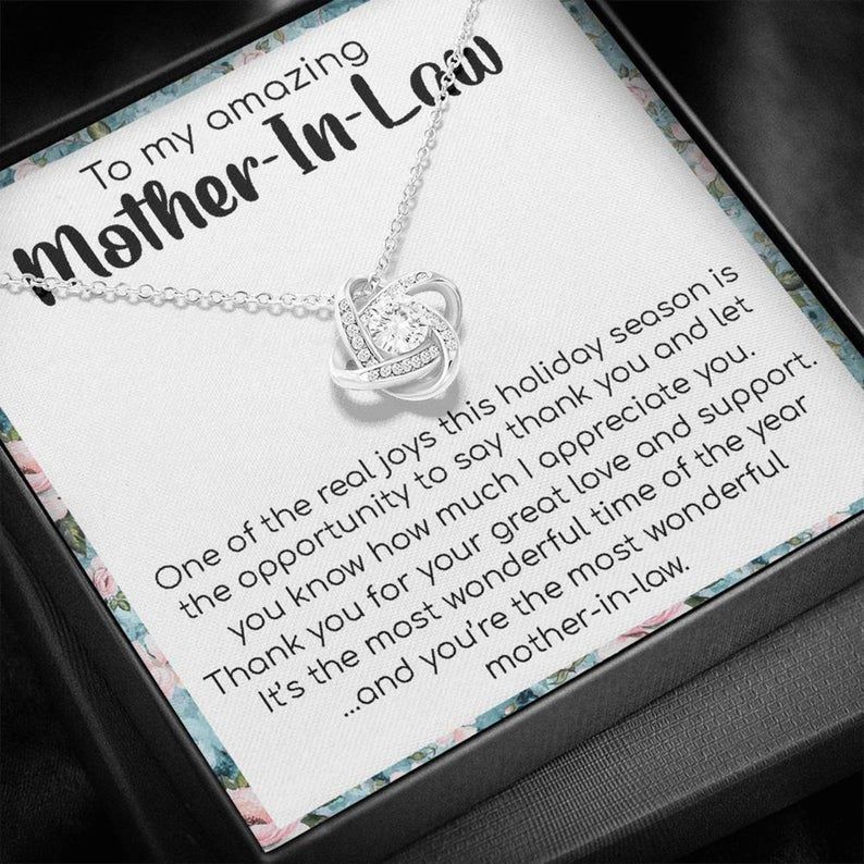 To My Amazing Mother in Law Gift Love Knot Necklace Present, Necklace Jewelry, Xmas Gift, Gift for Mother in Law, Mother’s Day Gift