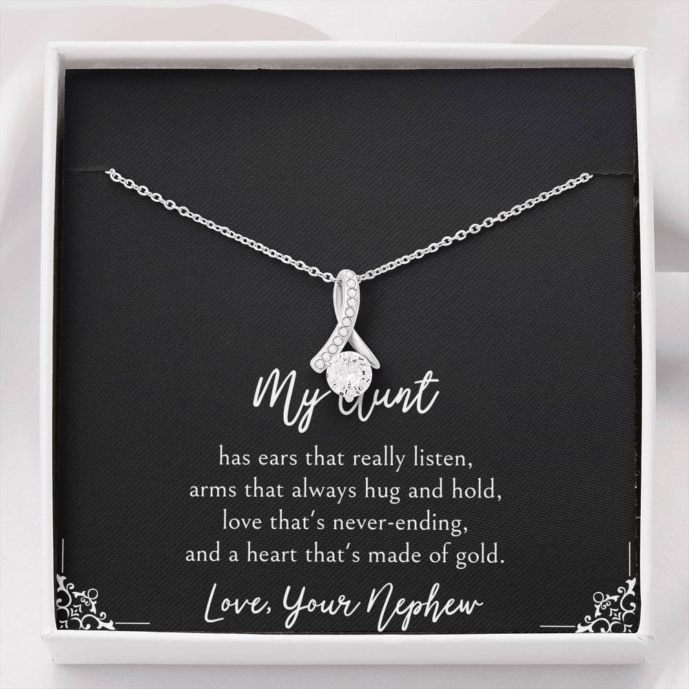 To My Aunt Gifts, Love That’s Never Ending, Alluring Beauty Necklace For Women, Birthday Present Idea From Nephew