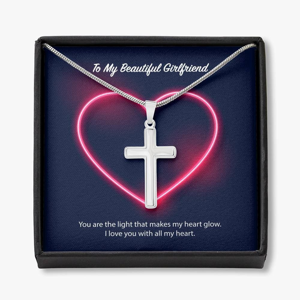 To My Beautiful Girlfriend Cross Necklace