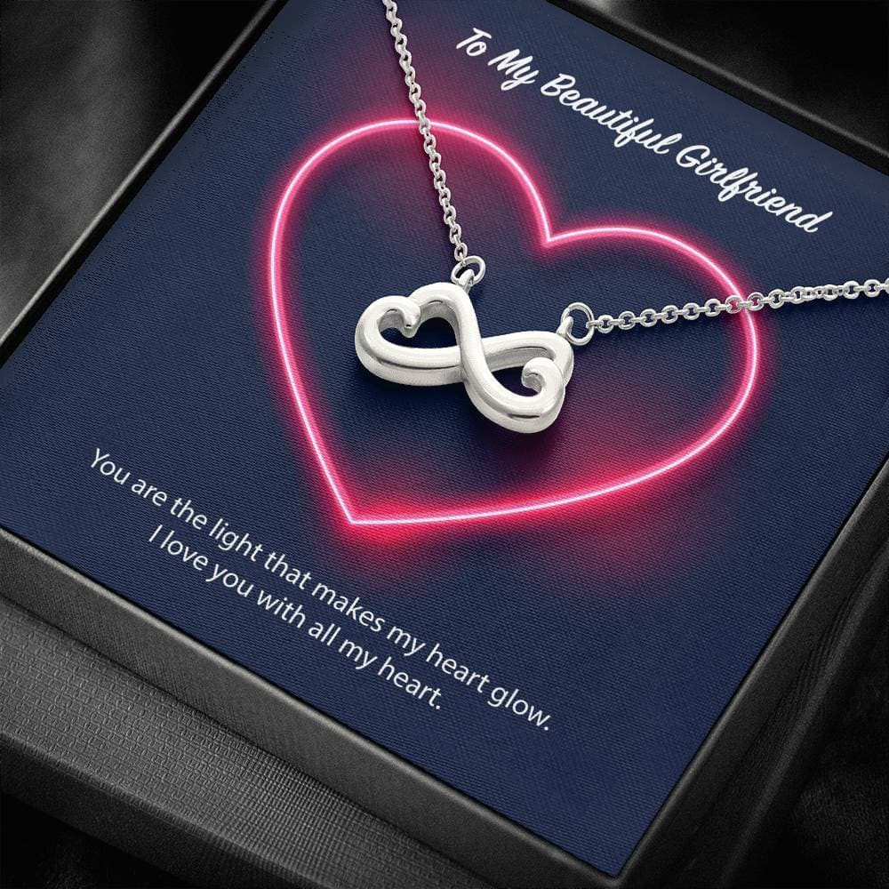 To My Beautiful Girlfriend Infinite Hearts Necklace