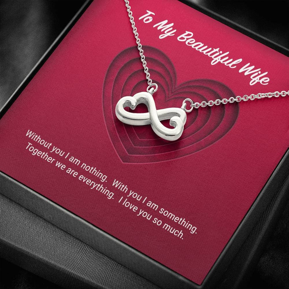 To My Beautiful Wife Infinite Hearts Necklace