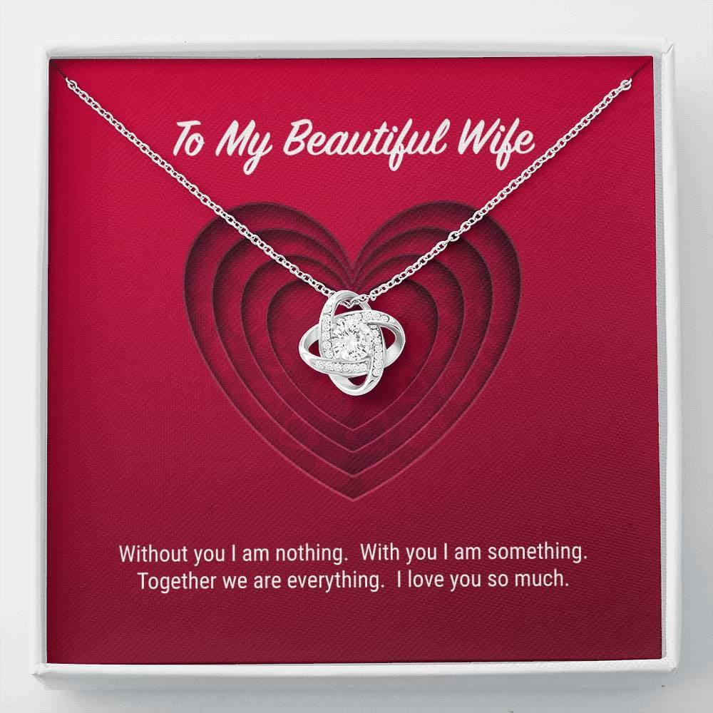 To My Beautiful Wife Love Knot Necklace