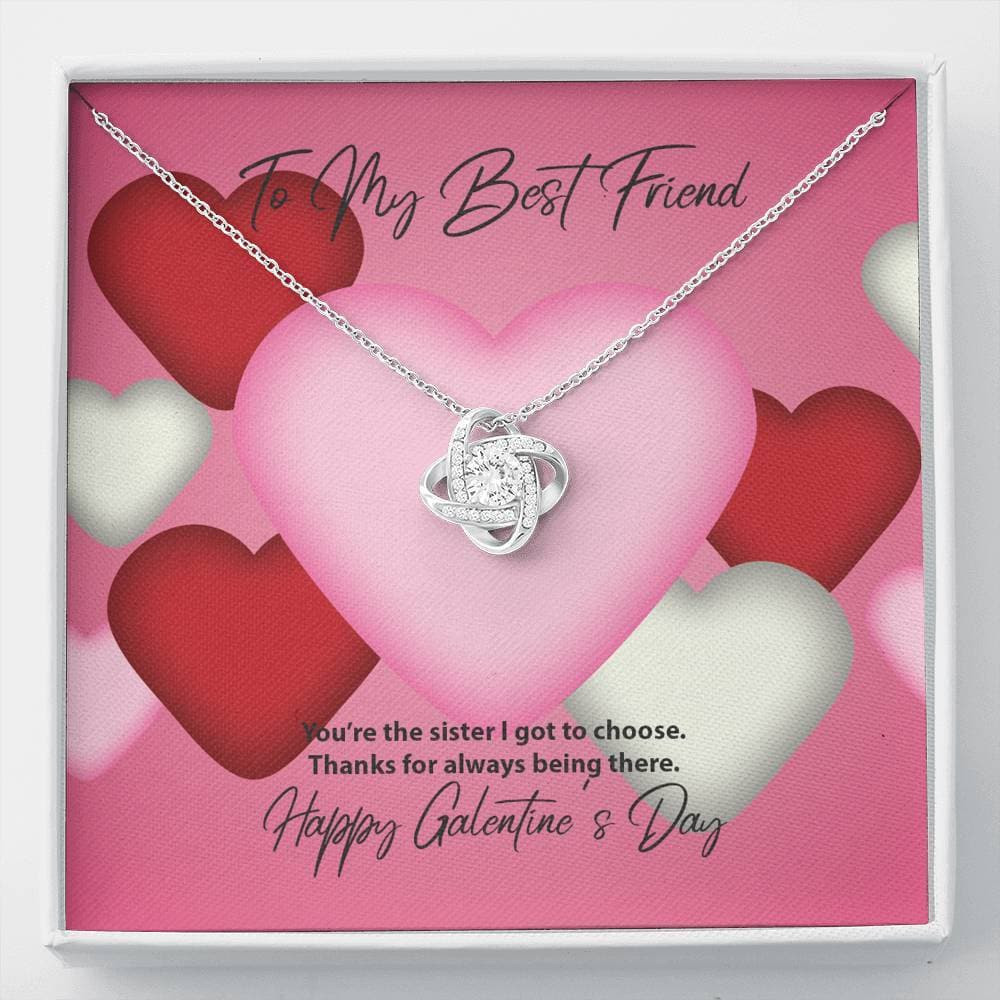To My Best Friend Galentine’s Day Love Knot Necklace