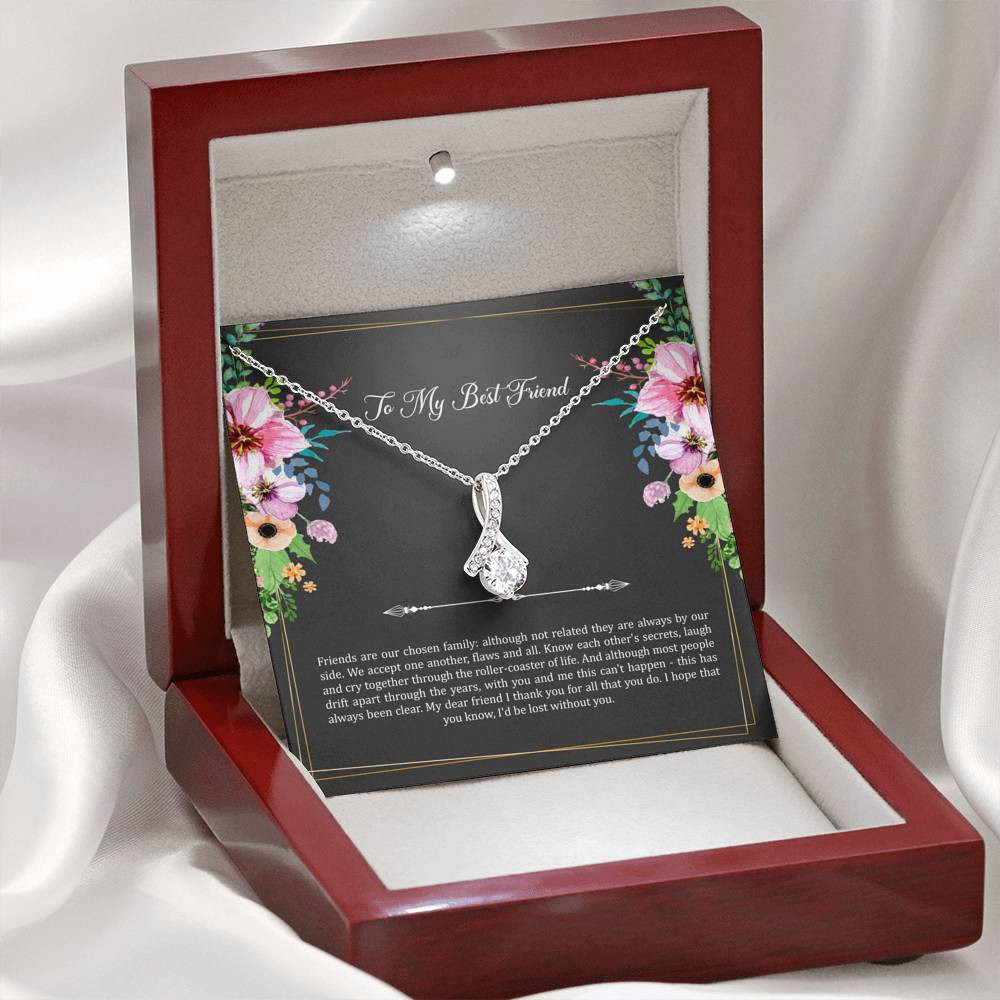 To My Best Friend Gifts, Friends Are Our Chosen Family, Alluring Beauty Necklace For Women, Birthday Present Idea From Bestie