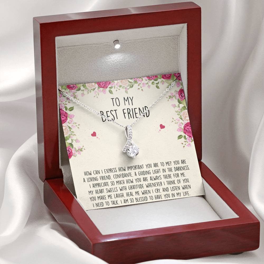 To My Best Friend Gifts, I Am So Blessed, Alluring Beauty Necklace For Women, Birthday Present Idea From Bestie