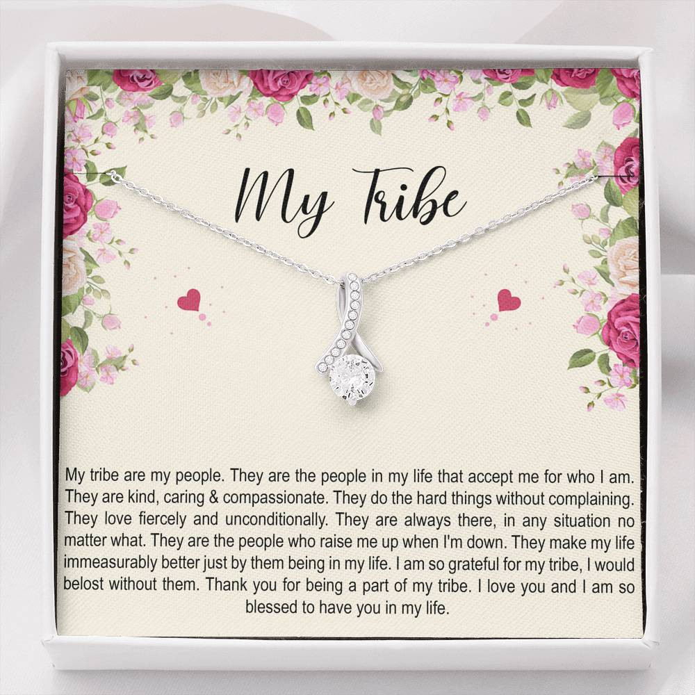 To My Best Friend Gifts, My Tribe , Alluring Beauty Necklace For Women, Birthday Present Idea From Bestie
