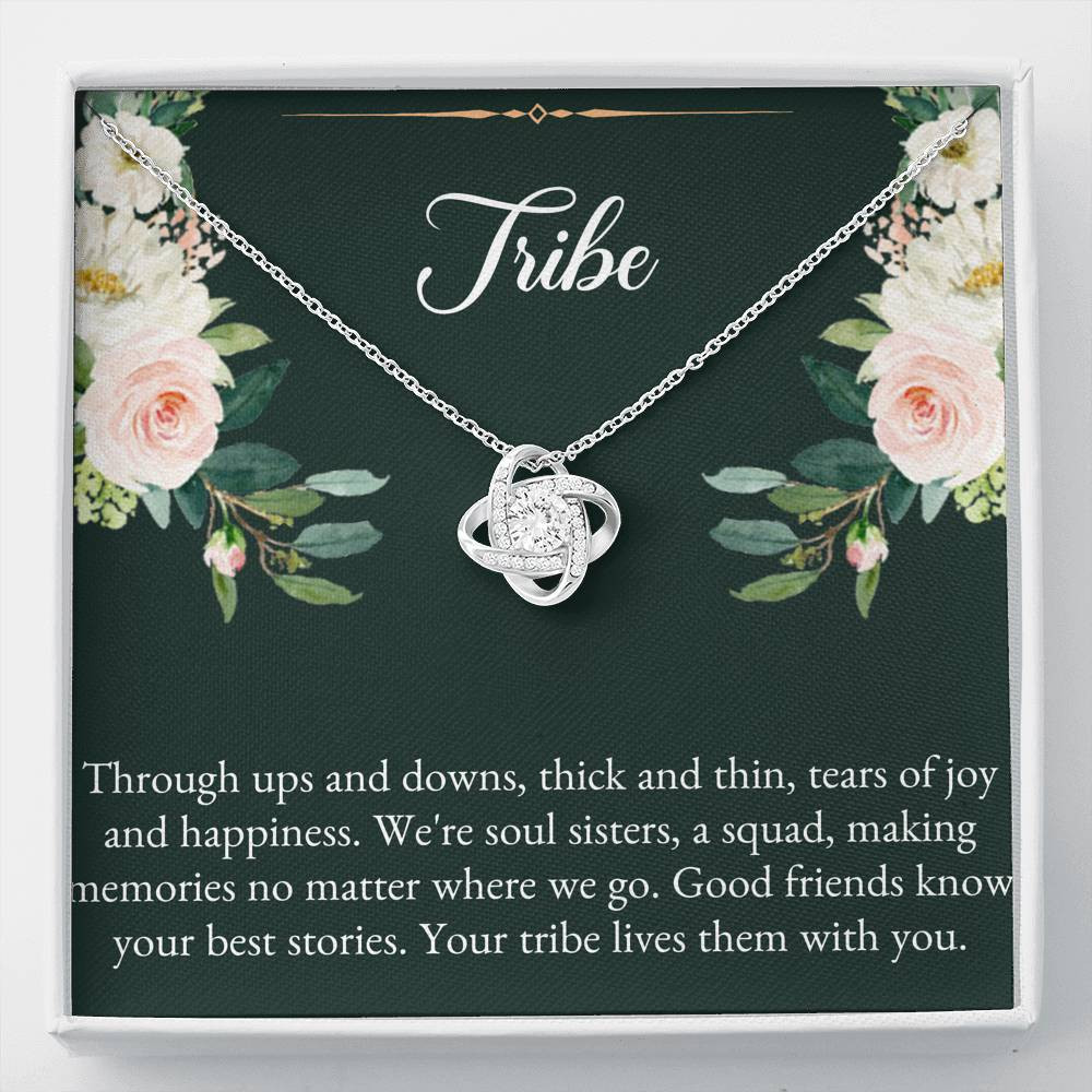 To My Best Friend Gifts, Tribe, Love Knot Necklace For Women, Birthday Present Idea From Bestie